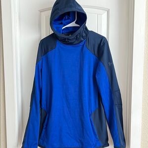 Under Armour Men's Medium Blue and Black Hooded Sweatshirt